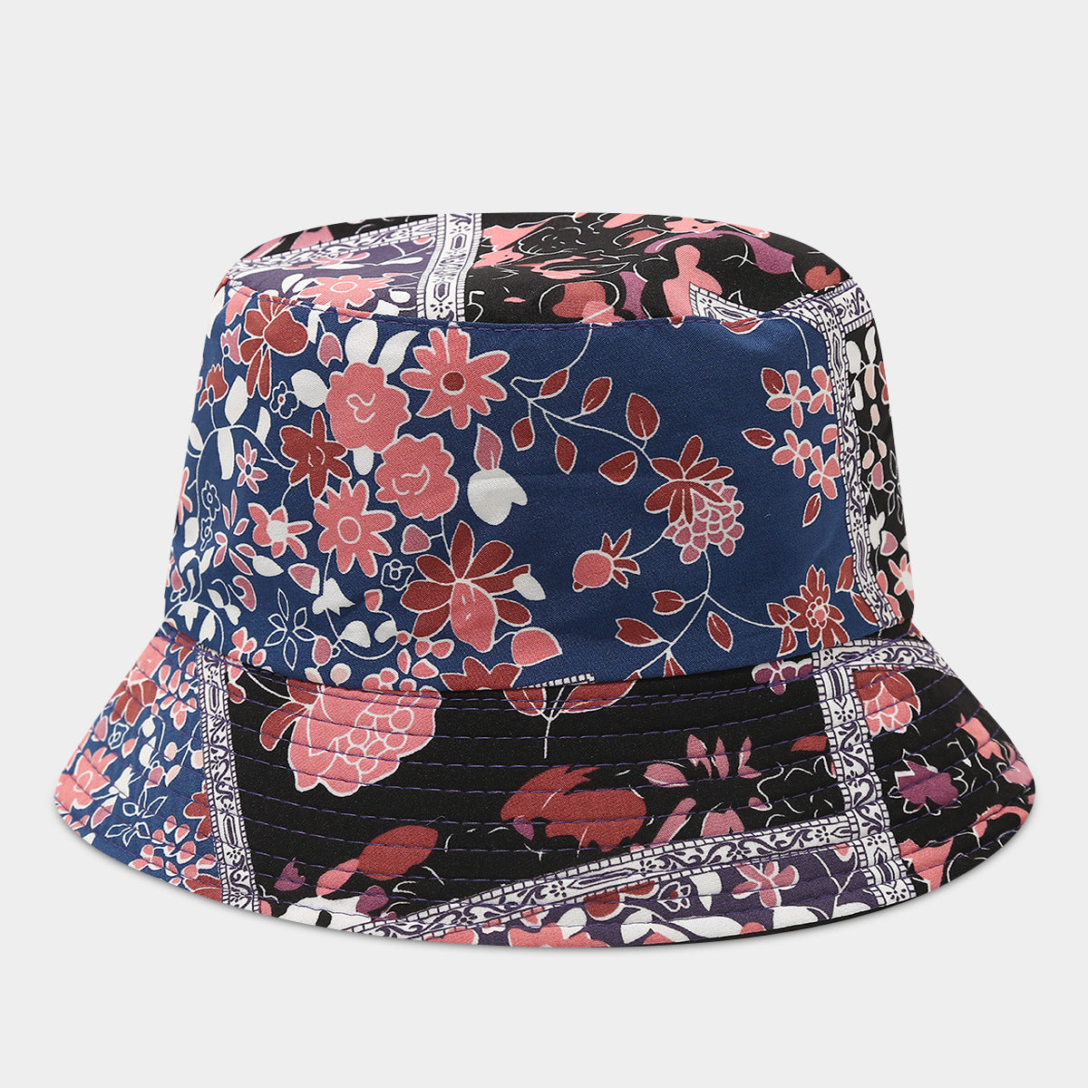 Wholesale Bohemian Small Flower Full Print Sunscreen Fisherman Hat