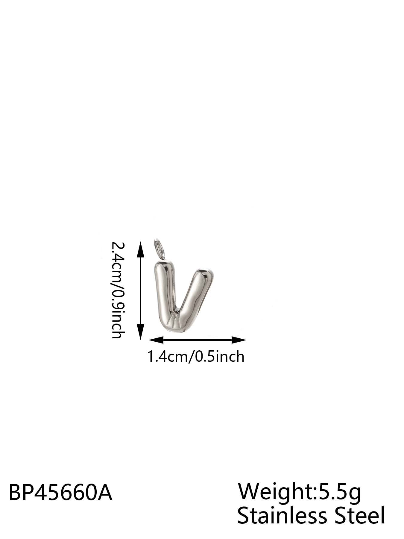 Wholesale Stainless steel bubble 26 letter pendant