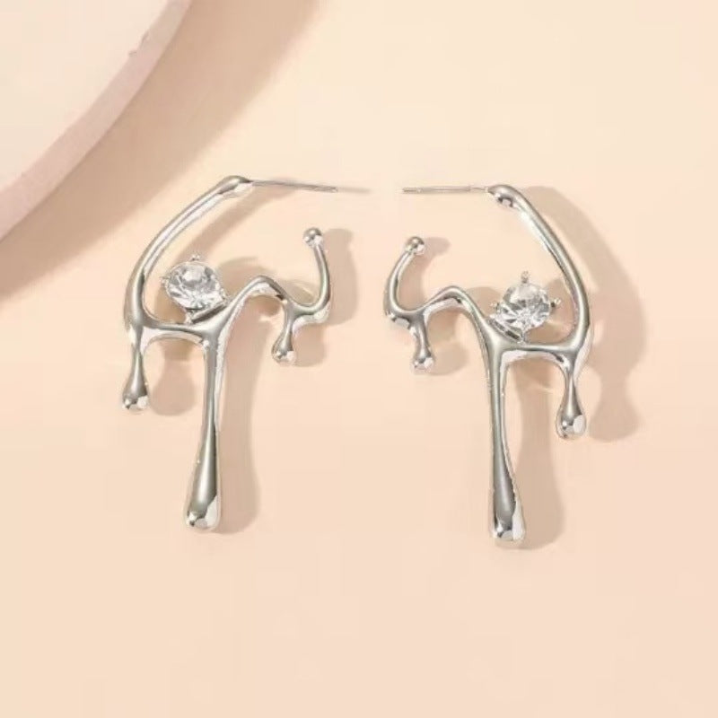 Wholesale Liquid irregular tassel necklace