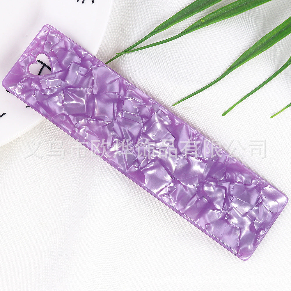 Wholesale 10PCS DIY Textured Acrylic Heart-shaped Bookmark with Keyhole Design