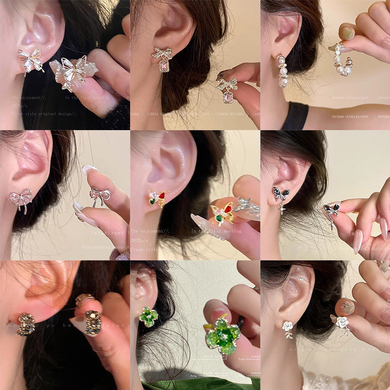 Wholesale S925 Silver Needle Bow Earrings ACC-ES-Hank004