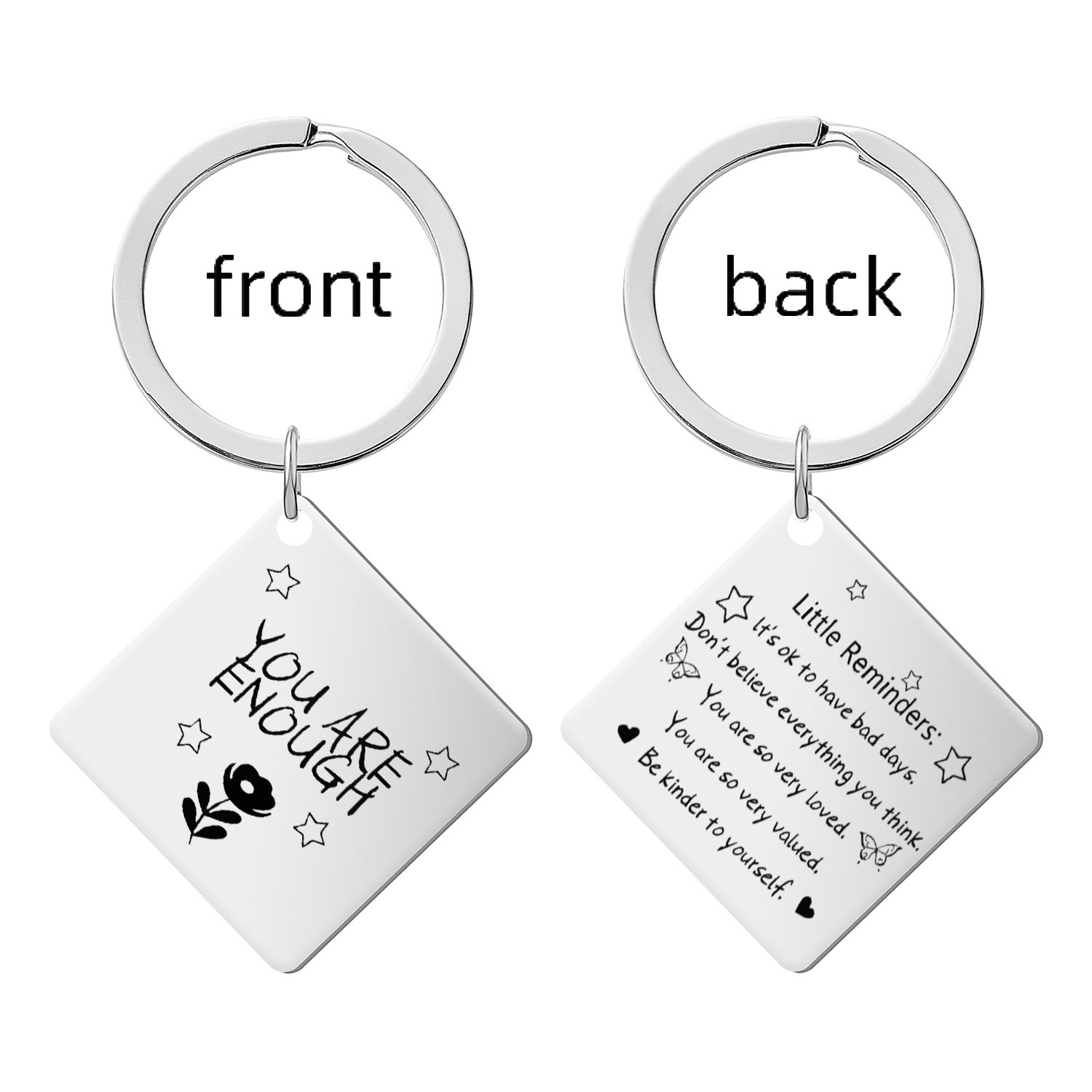 Wholesale Mother's Day Laser Engraving Stainless Steel Circle Card Keychain