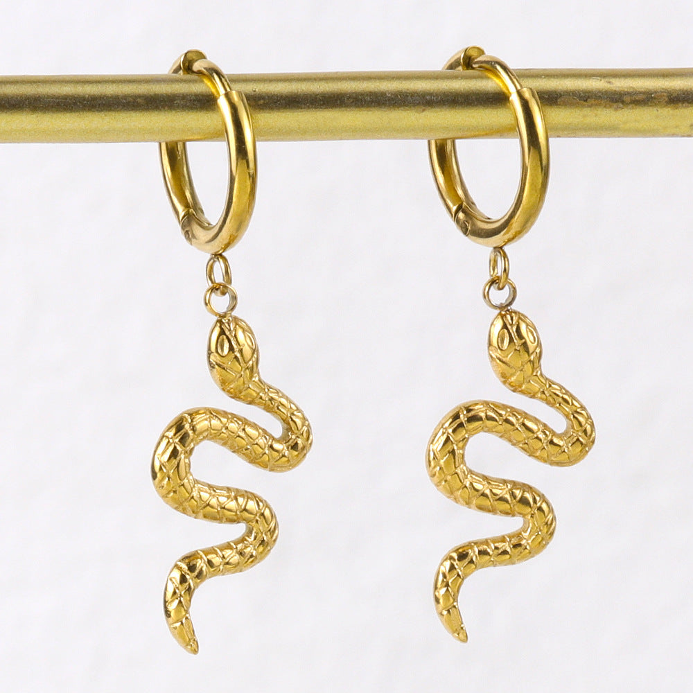 Wholesale Stainless Steel Snake Necklace Earring Set