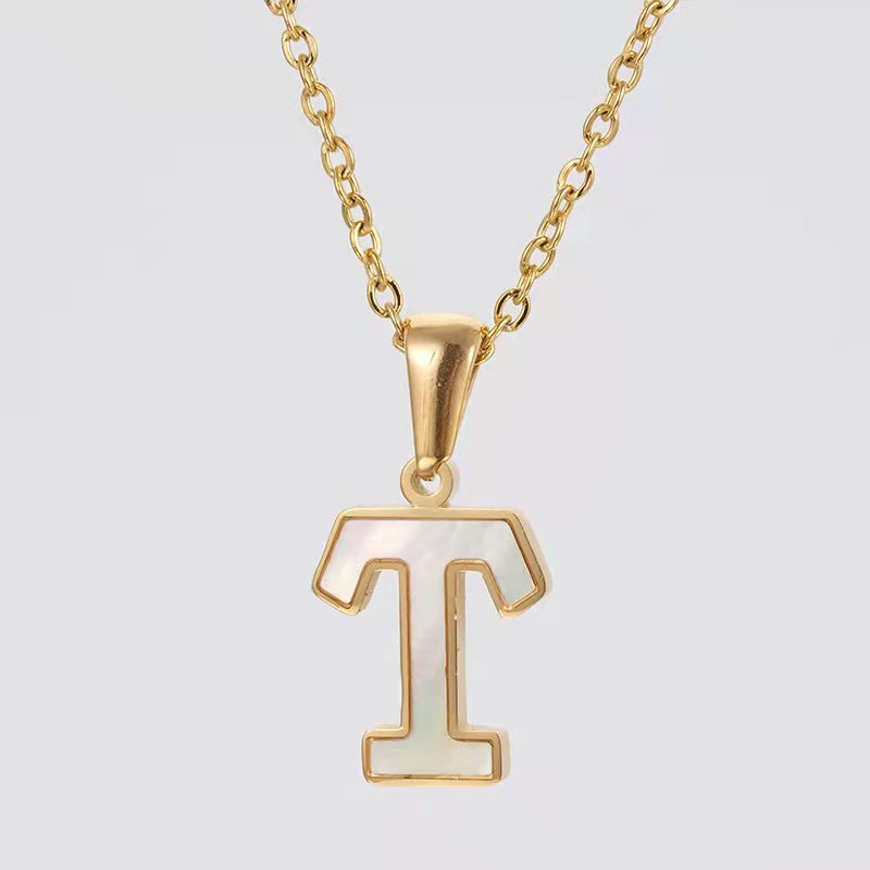 Wholesale Stainless steel letter necklace