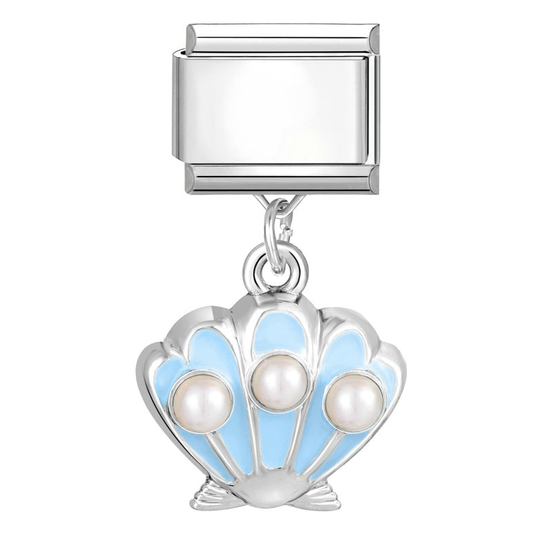 Wholesale 2PCS 9mm Italian Charm Starter Bracelets DIY Pendant Stainless Steel Composable Bracelet