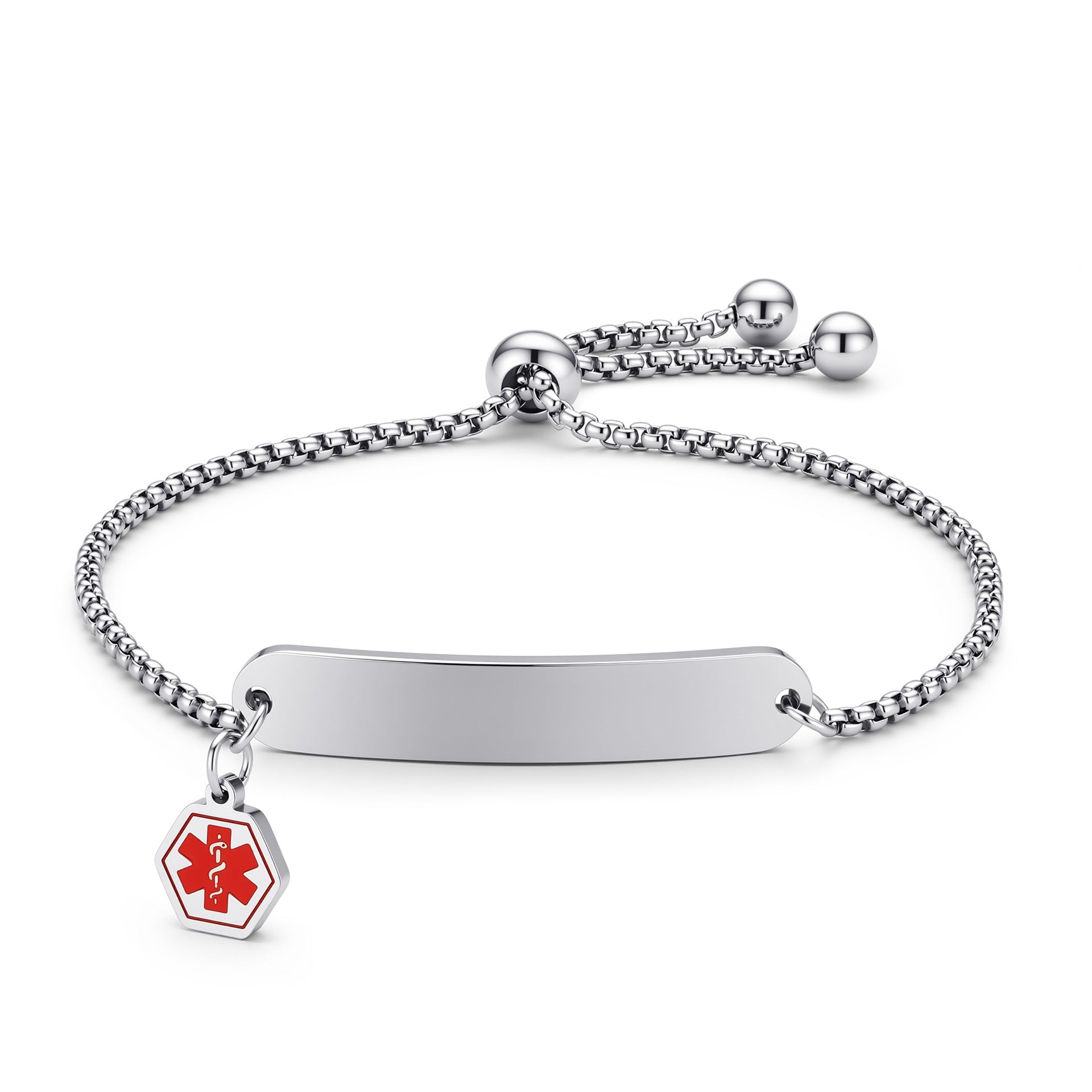 Wholesale Stainless Steel Adjustable Engravable Survival Bracelet