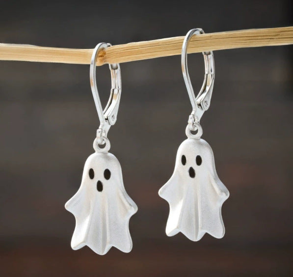 Wholesale  cute funny little ghost earrings and necklace combination set