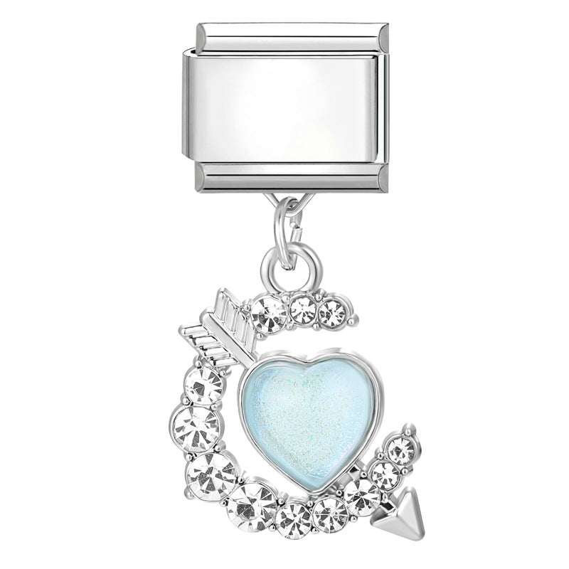 Wholesale 2PCS 9mm Italian Charm Starter Bracelets DIY Pendant Stainless Steel Composable Bracelet