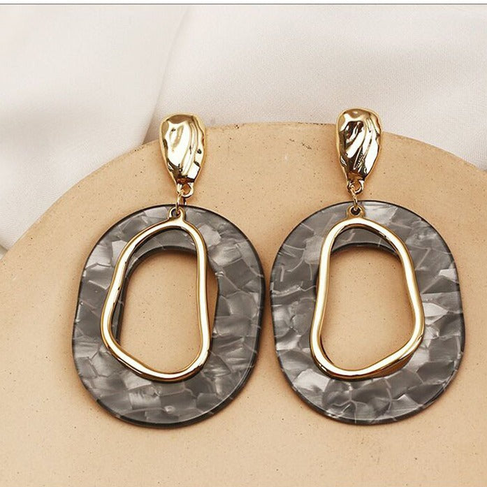 Wholesale Exaggerated Long Geometric Hoop Earrings