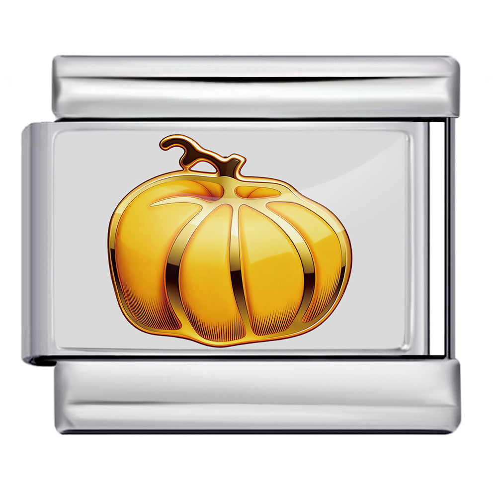 Wholesale  Italian Charm Bracelet 9mm DIY Fruit and Vegetable Series Creative Stainless Steel Composable Bracelet