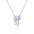 Wholesale Elegant Bow Zirconia Necklace S925 Sterling Silver Pendant Choker Jewelry
