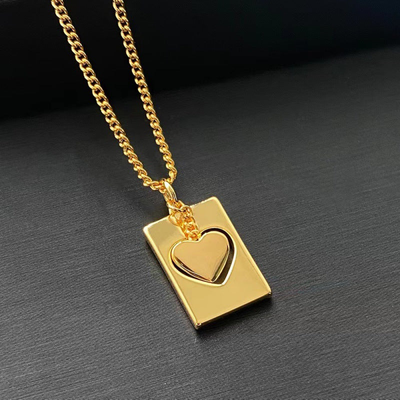 Wholesale Titanium steel necklace non-fading fritillary shell love pendant  clavicle chain