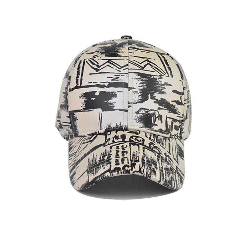 Wholesale Tie Dye Baseball Cap Chinese Style Graffiti Print Adjustable Summer Sun Hat For Men Women