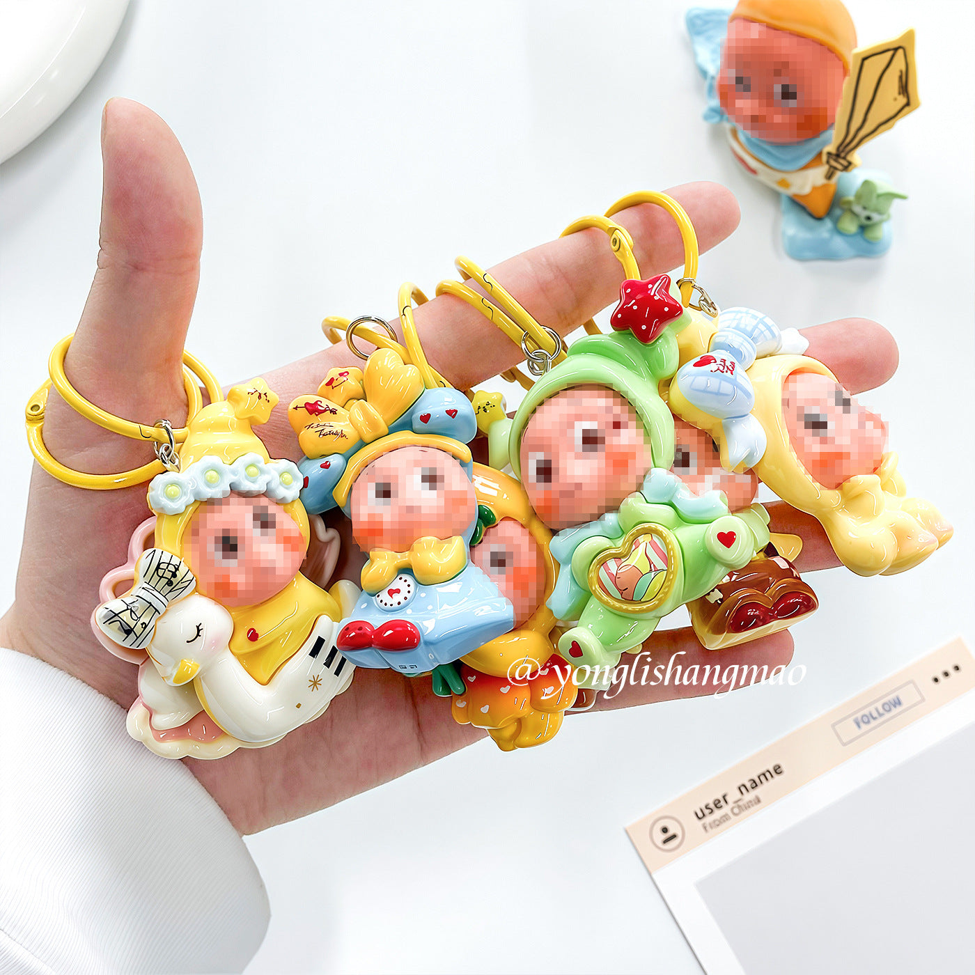 Wholesale Trendy Plastic Resin Star Keychain Bag Charm Gift for Students