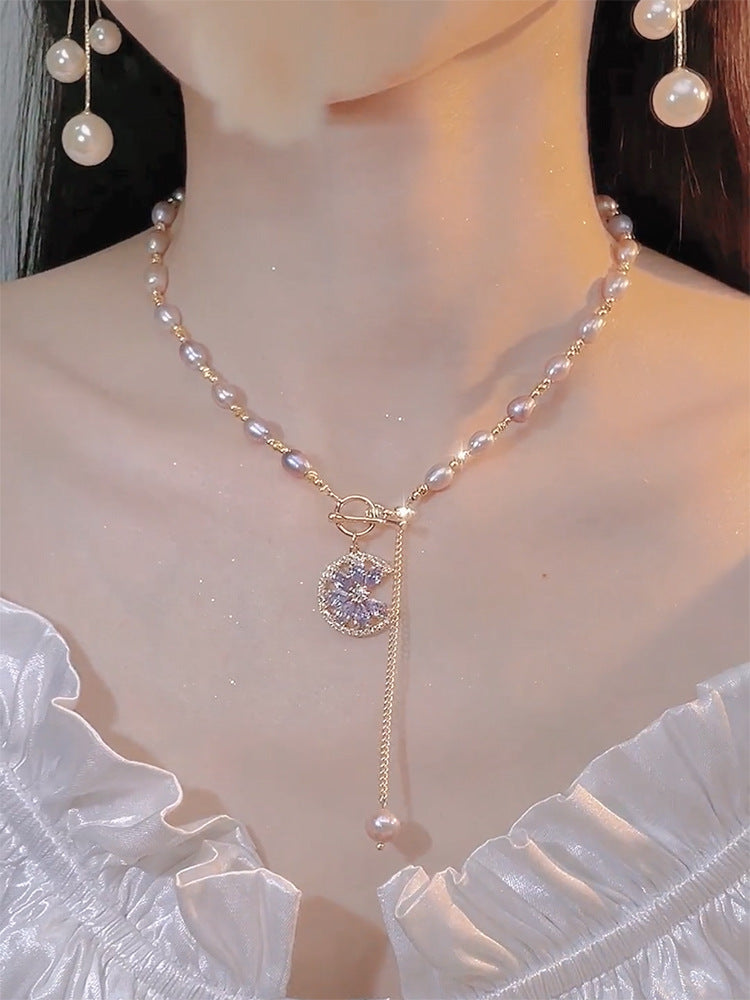 Wholesale light luxury  freshwater pearl necklace