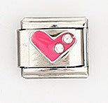 Wholesale 5pcs Italian Charm Bracelet 9mm DIY Splicing Heart Series Stainless Steel Composable Bracelet