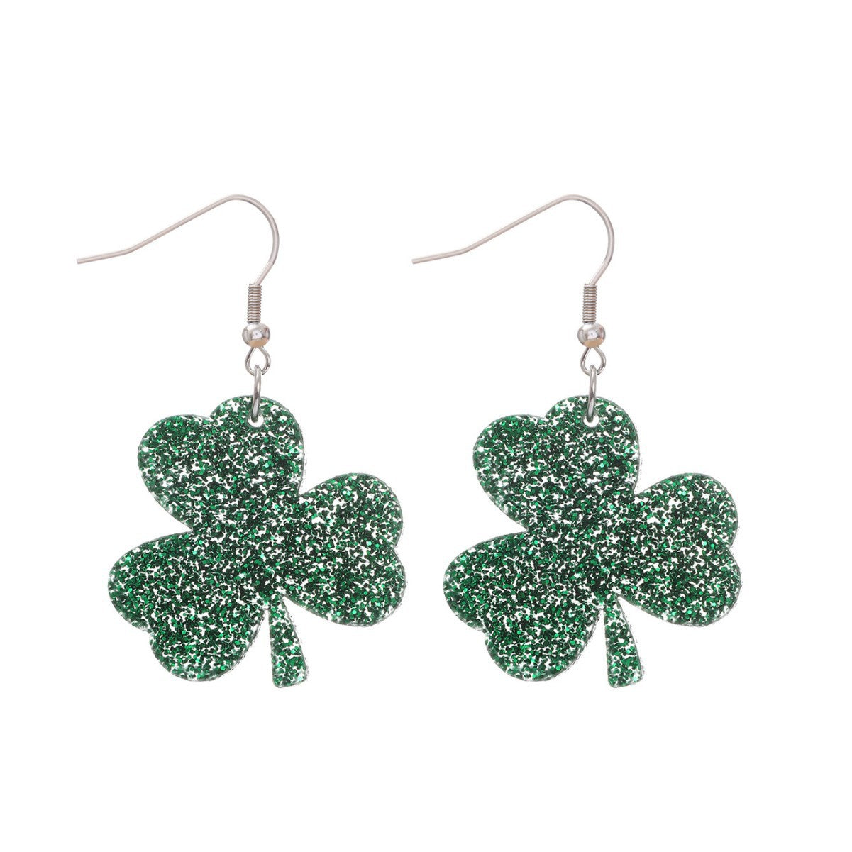 Wholesale St. Patrick's Day Clover Plant Acrylic Earrings
