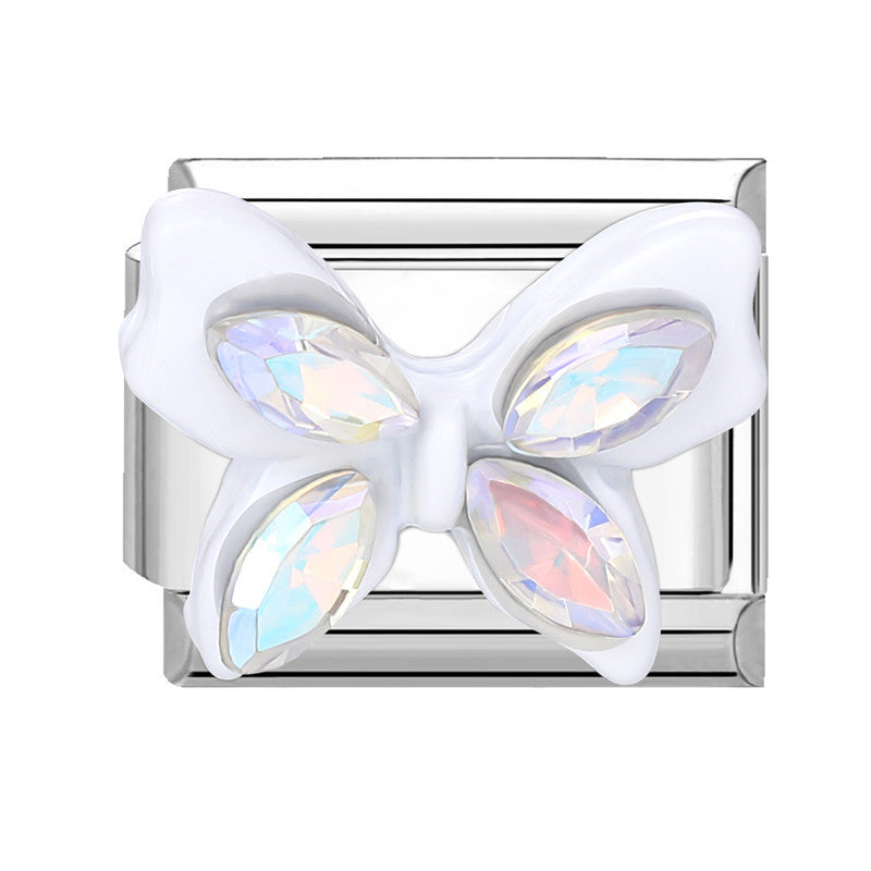 Wholesale Italian Charm Bracelet 9mm DIY Splicing Butterfly Series Stainless Steel Composable Bracelet