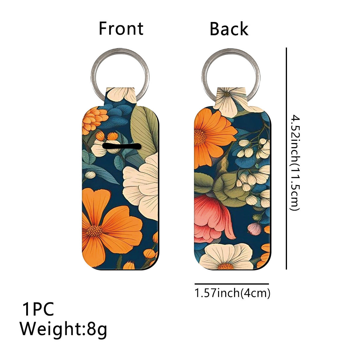 Wholesale 6pcs Flower Lipstick Case Keychain