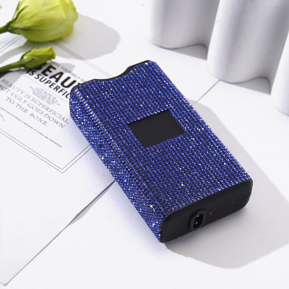 Wholesale colorful rhinestone flashlight plastic keychain ACCVIP-KC-ZhiYa010