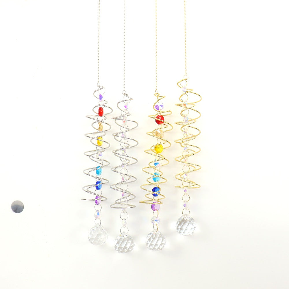 Wholesale Spiral Rotator Sun Catcher Crystal Wind Chime