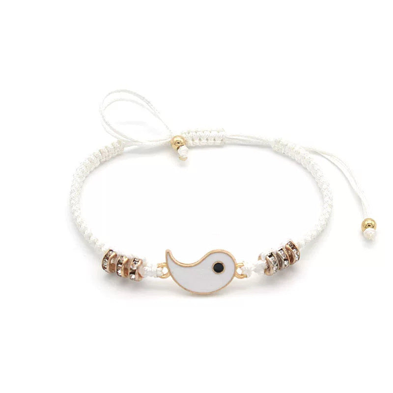 Wholesale Trendy Alloy Handmade Woven Couple Bracelet Set Taiji Bagua Design Gift Resale