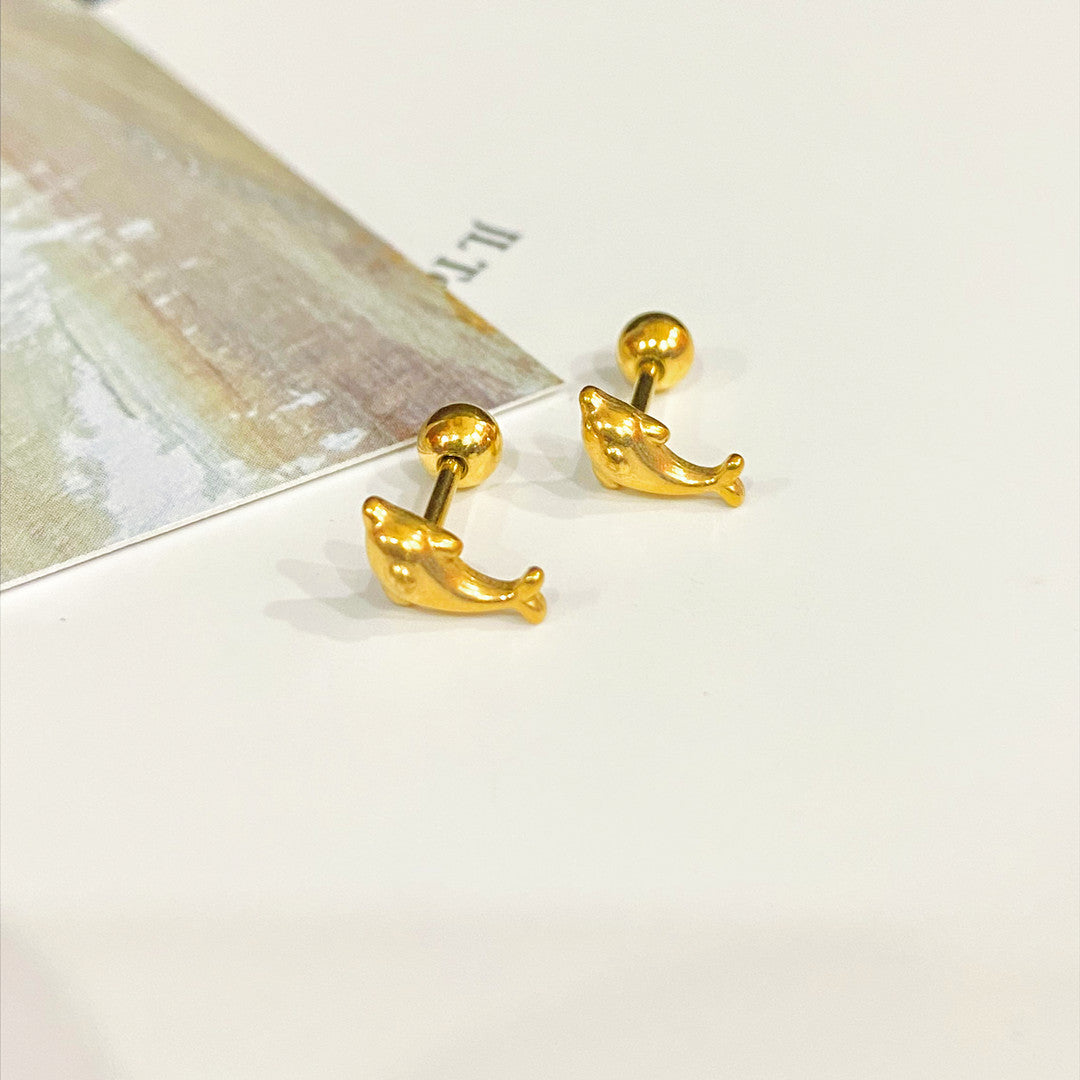 Wholesale Titanium Steel Animal Screw Earrings ACCVIP-ES-YZXW004