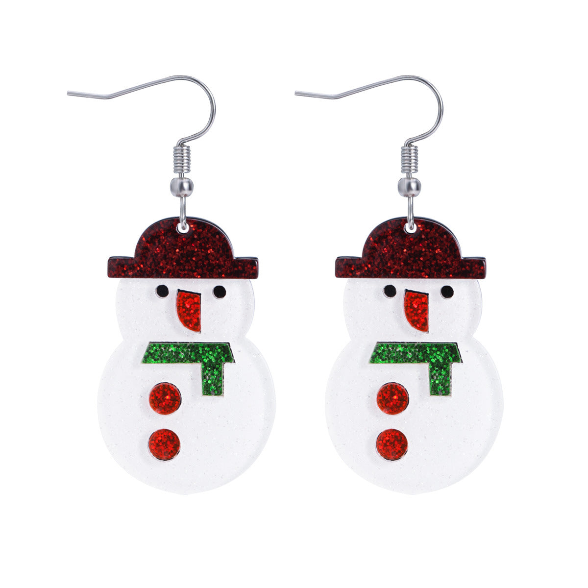 Carton de gros dessin animé Elk Old Snowman Boucles d'oreilles colorées