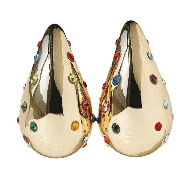 Wholesale Retro Comma Teardrop Punk Style Earrings Glossy Water Drop Earrings Vintage Earrings Acrylic Earrings ACC-ES-Yuchen008