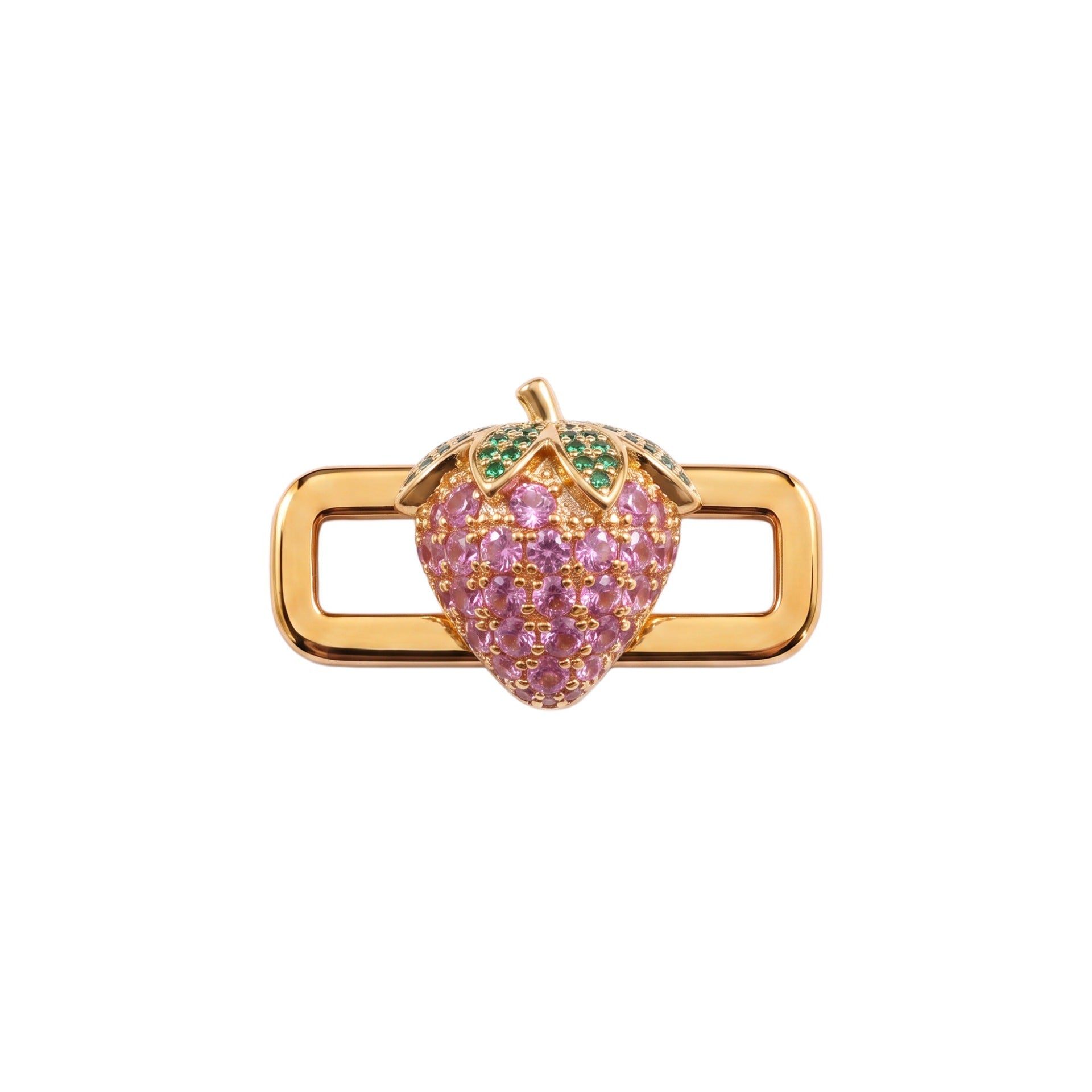 Wholesale Retro Strawberry Fruit Charm Bracelet With Stainless Steel Colorful Zircon Pendant DIY Jewelry Craft Supply For Gift And Boutique Resale