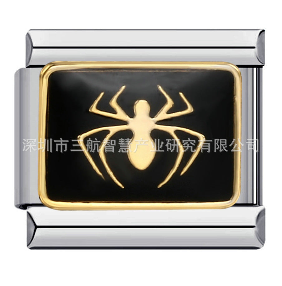 Pulsera de encanto italiano de 5 piezas al por mayor de 9 mm empalme de bricolaje lindo pulsera compuesta de acero inoxidable creativo