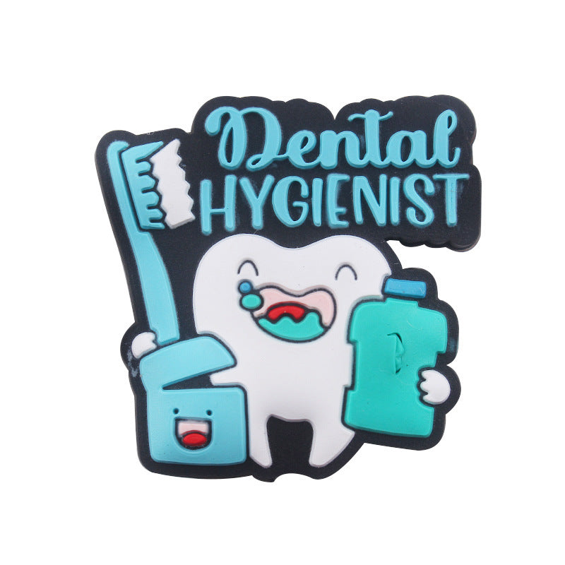 Wholesale 10pcs Cartoon Dental Silicone Beads Focal Beads DIY Beadable Pen Accessories ACC-BDS-GuangTian028