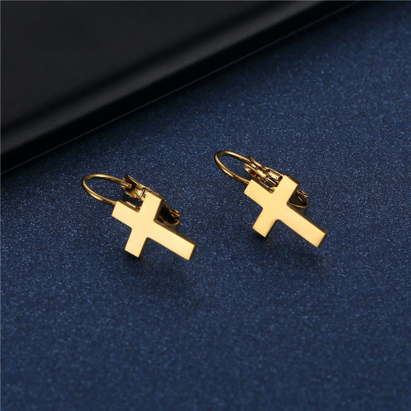 Wholesale Stainless Steel Cross Earrings ACC-ES-MinM031