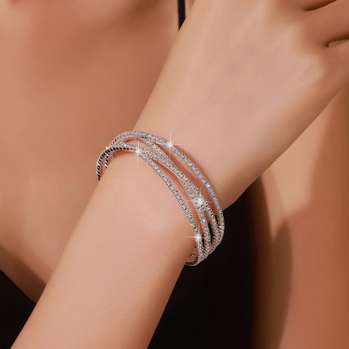 Wholesale  rhinestone stretch bracelet