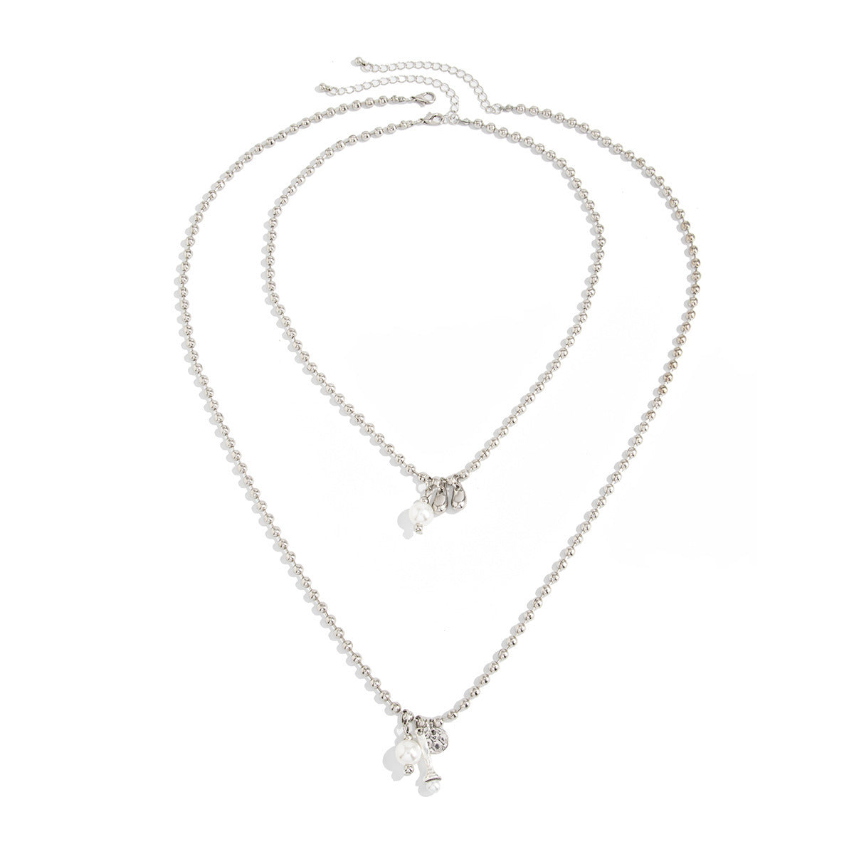 Wholesale Alloy Multi-Layered Pearl Tassel Pendant Necklace,  Fashion Casual Jewelry for Women,  Boutique Resale Accessory