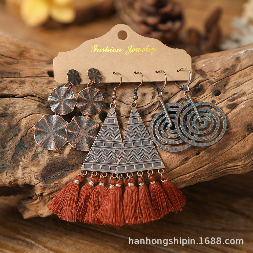 Wholesale Zinc Alloy Ethnic Style Hand woven Earrings Fashion Accessory Gift