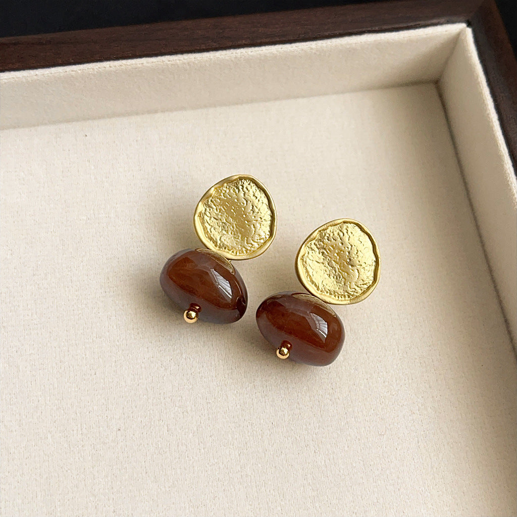 Wholesale Retro Vintage Maillard Cute Acrylic Earrings