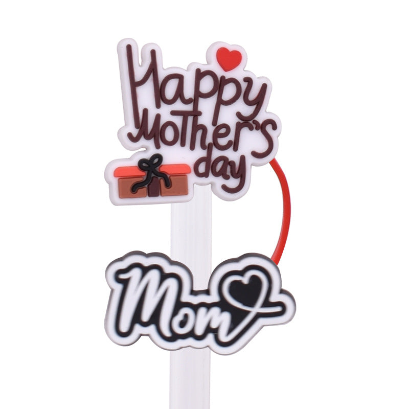 Wholesale Random 100pcs Super Parent Series PVC Soft Straw Tube Cap