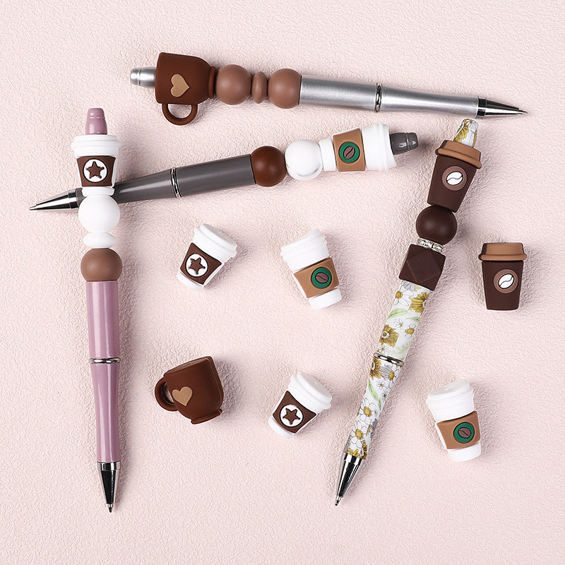 Wholesale 20pcs Cartoon Coffee Cup Focal Beads DIY Bead Accessories