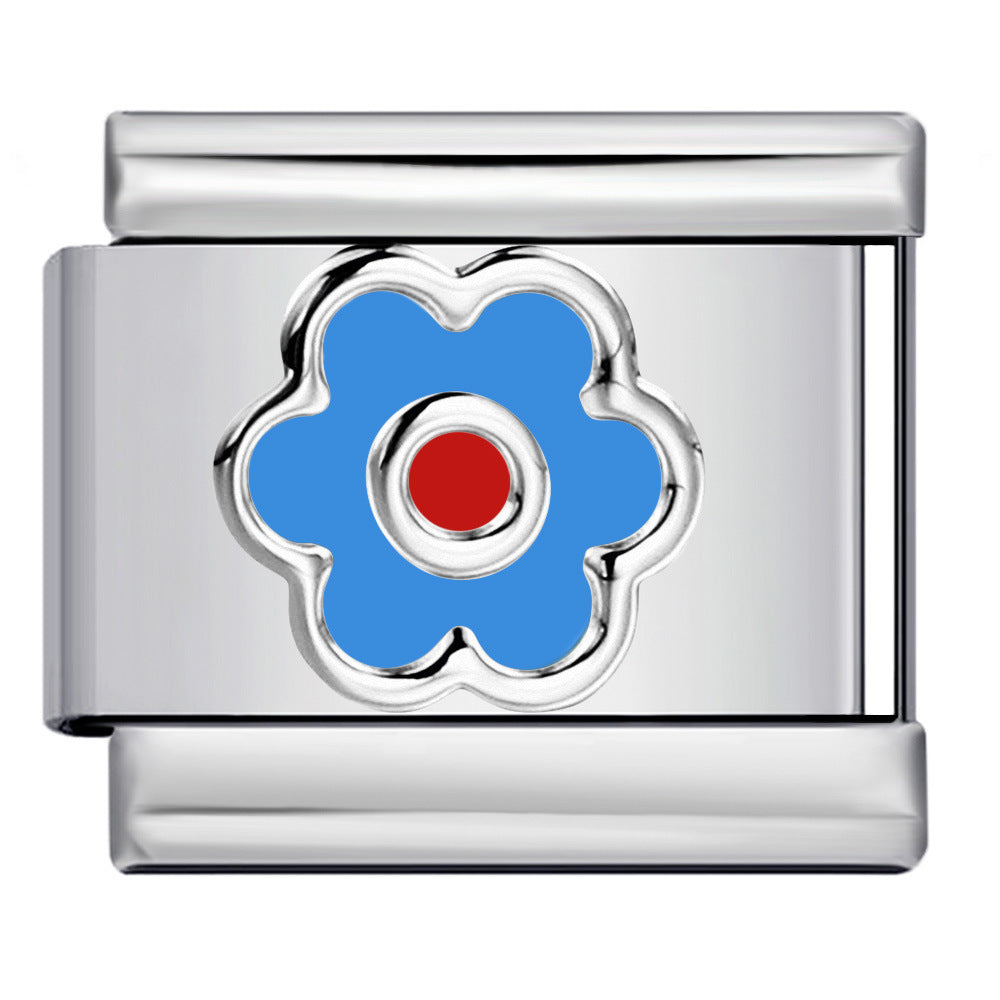 Wholesale  Italian Charm Bracelet 9mm DIY Gold and silver stamping Creative Stainless Steel Composable Bracelet