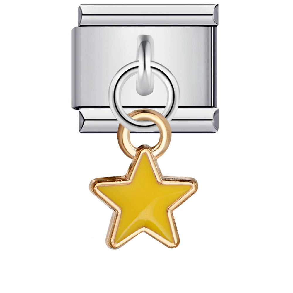 Wholesale Italian Charm Bracelet 9mm DIY Splicing Removable Star Hook Stainless Steel Composable Bracelet