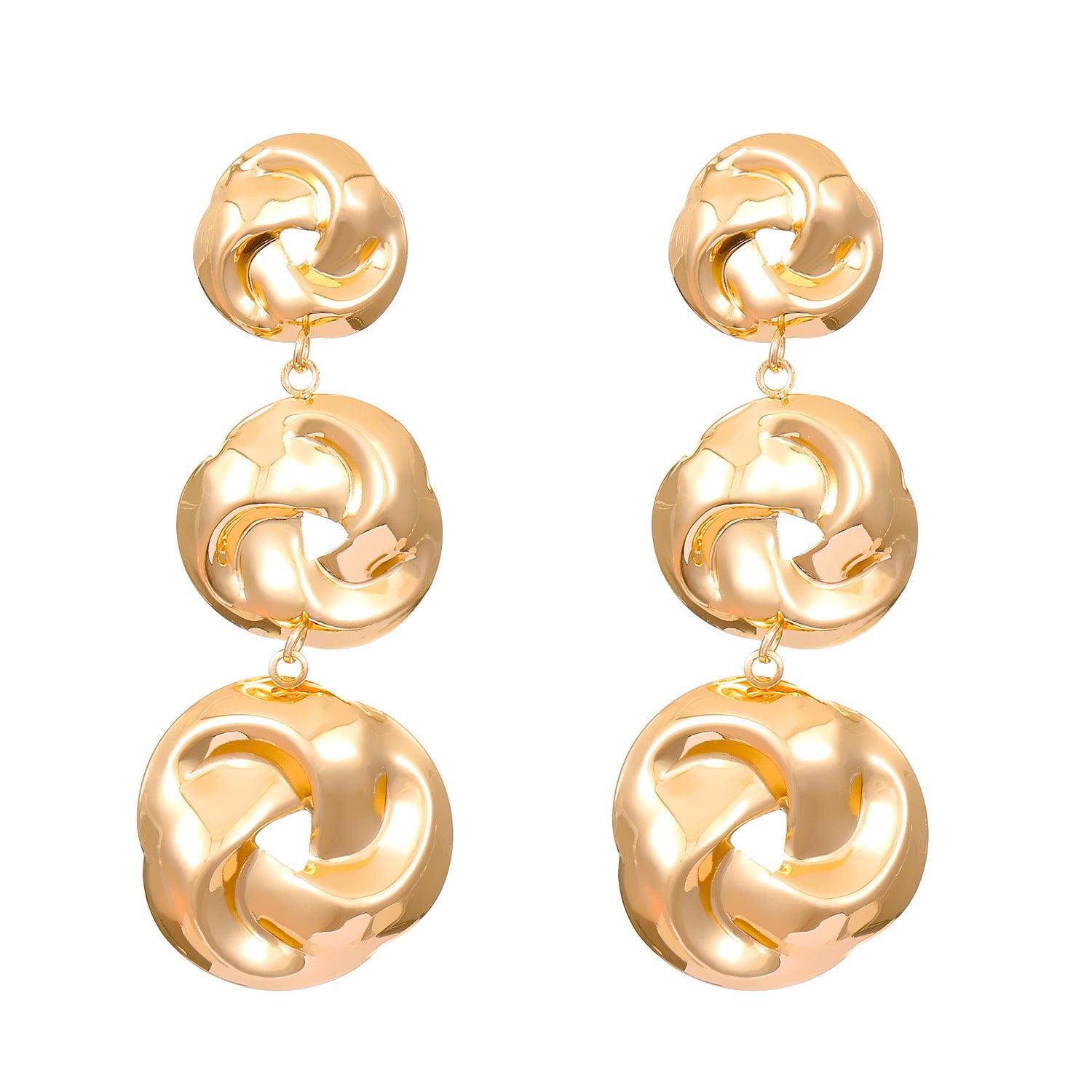 Wholesale Stylish Women S Twisted Knot Jewelry Set With Alloy Necklace Earrings Ring Fashion Everyday Accessory Boutique Resale