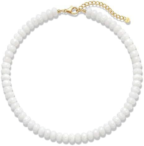 Wholesale Layered Rainbow Beaded Necklace with Natural Stone Pendant - Beach Fashion Accessory for Women