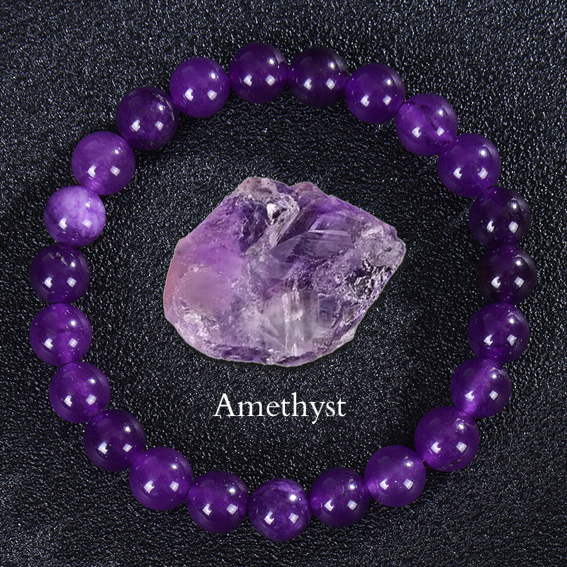 Wholesale Natural Stone Apatite Sunstone Elastic Bracelet Handmade Round Bead Jewelry Accessory Unisex Casual Gift Boutique Resale