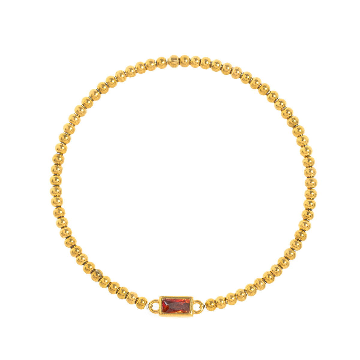 Bracelet rond de pierre de naissance de naissance de luxe léger en gros de décembre