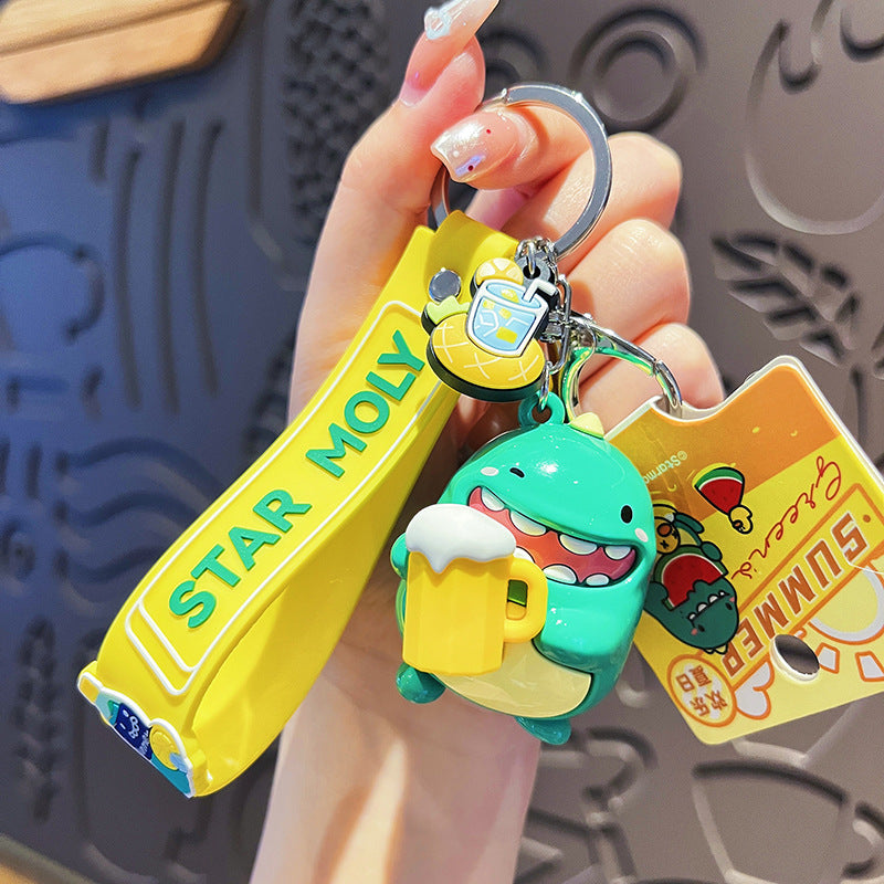 Wholesale Cartoon Dinosaur PVC Soft Keychain ACC-KC-HangLi003