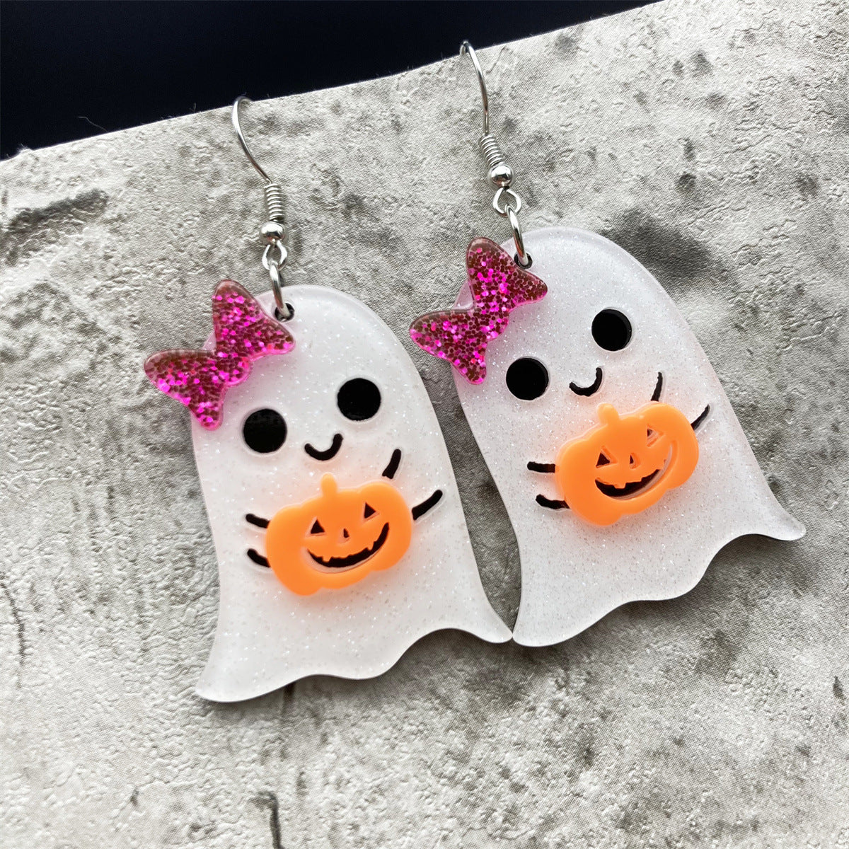 Wholesale Halloween Pumpkin Ghost Skull Earrings Acrylic Earrings ACC-ES-FX057
