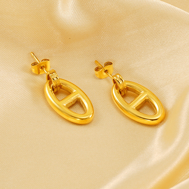 Wholesale Simple Pig Nose Earrings ACC-ES-ZhongYao014