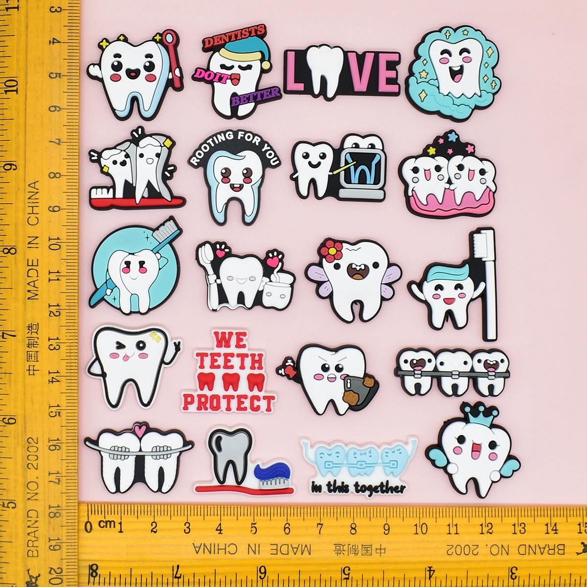 Wholesale Random 100pcs Protect Teeth Shoes Accessories Shoes Charms