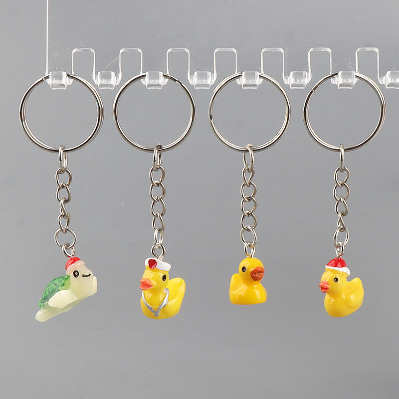 Wholesale  Mini Yellow Duck Keychain Turtle Keychain